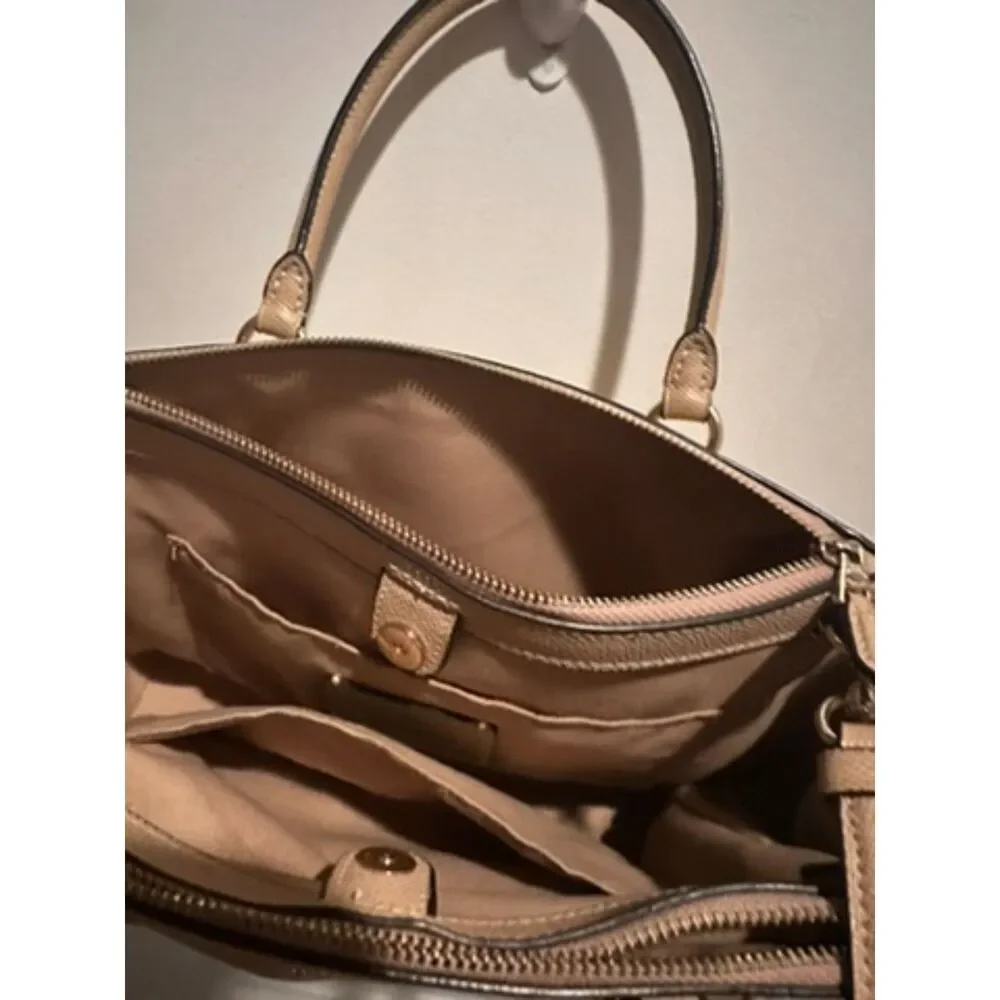 Coach Nude Leather Large Surrey Carryall Women's Purse - Picture 6 of 12